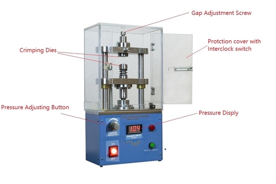 Electric Battery Crimping Machine for CR20XX Coin Cells Digital Pressure Controlled